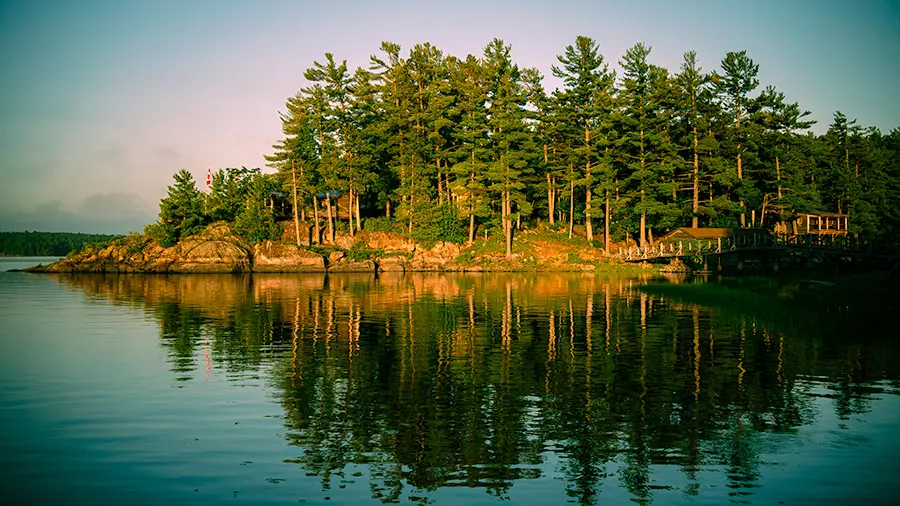 Lodge in the summer